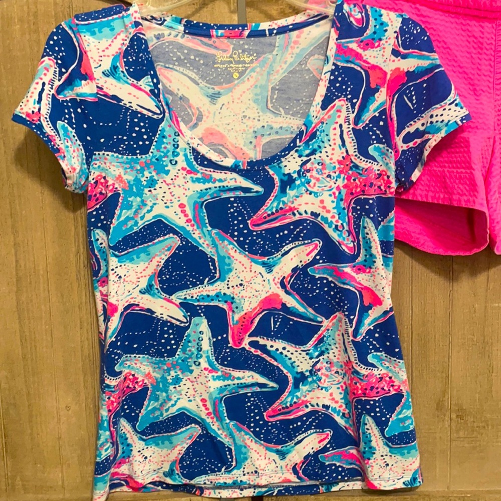 Lilly Cotton Blend Short Sleeve Top